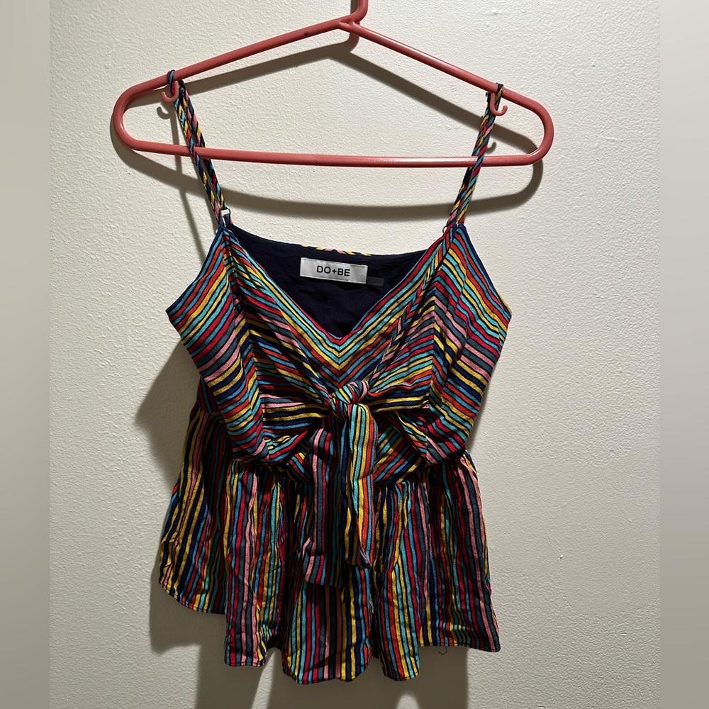 Multicolor striped tank